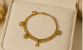 Clover & Star Double-Layer Gold-Plated Bracelet