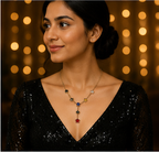 Gold Multicolor Star Drop Necklace