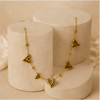 Gold Open Heart Charm Necklace