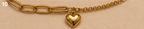 Heart Charm Mixed-Link Gold-Plated Bracelet