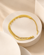 Mixed Chain double-Layer Gold-Plated Bracelet