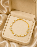 Baguette & Marquise Crystal Gold-Plated Bracelet