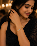 Square-Cut Crystal Gold-Plated Bracelet