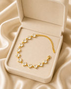 Square-Cut Crystal Gold-Plated Bracelet