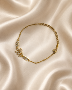 Marquise Crystal Floral Cluster Gold-Plated Bracelet