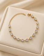 Pear-Cut Crystal Tennis Gold-Plated Bracelet