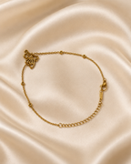 Openwork Butterfly & Circle Accent Gold-Plated Bracelet