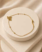 Openwork Butterfly & Circle Accent Gold-Plated Bracelet