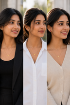 Delicate Gold-Tone Butterfly Charm Beaded Chain Necklace for Women