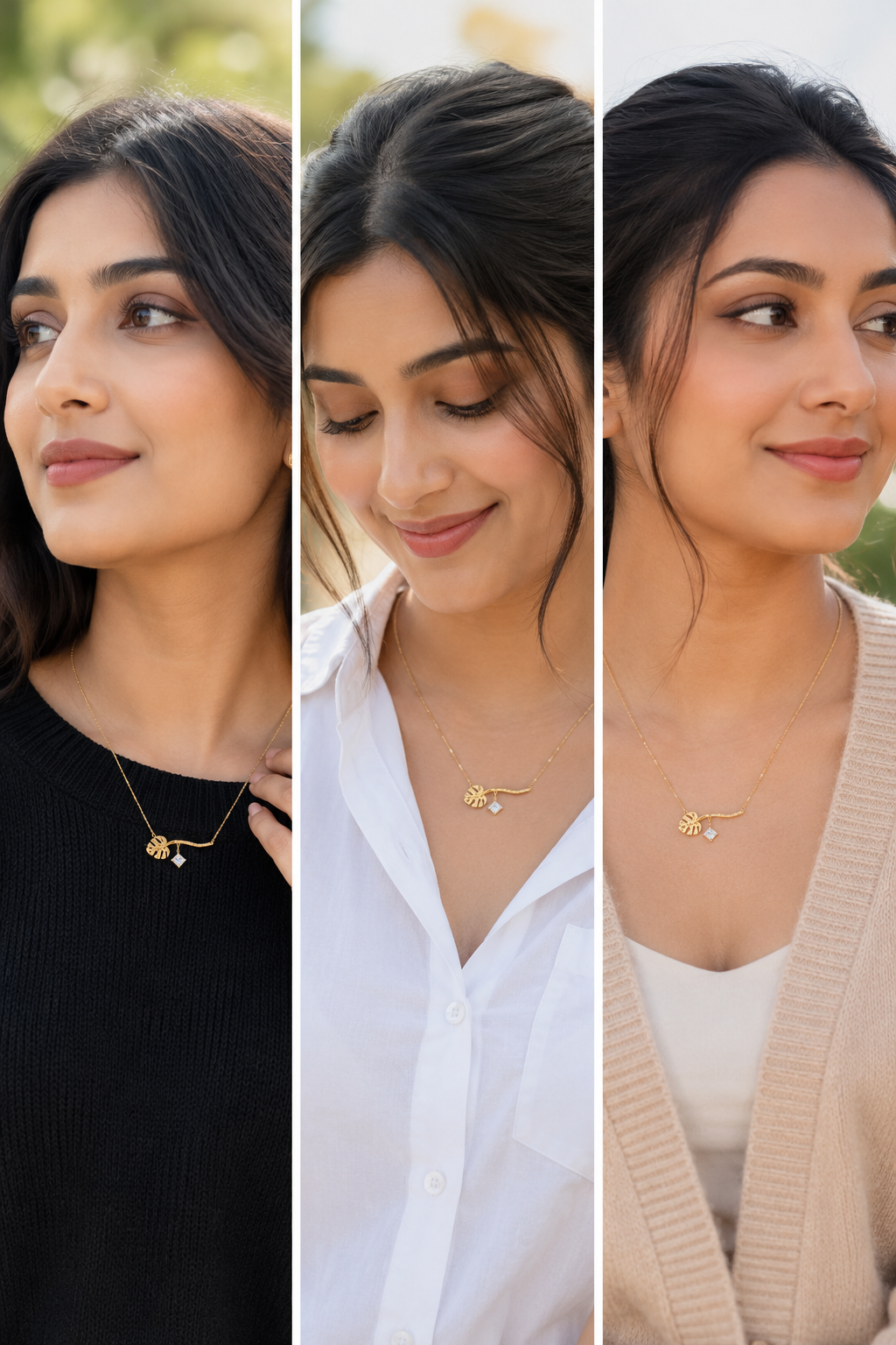 Monstera Spark Necklace