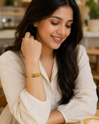 Triple Butterfly Cutwork Gold-Plated Kada