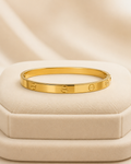 Screw Motif Polished Gold-Plated Kada