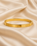 Screw Motif Polished Gold-Plated Kada