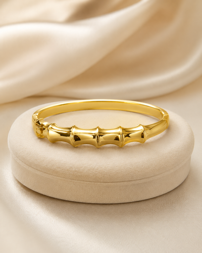 Bamboo Segment Gold-Plated Kada