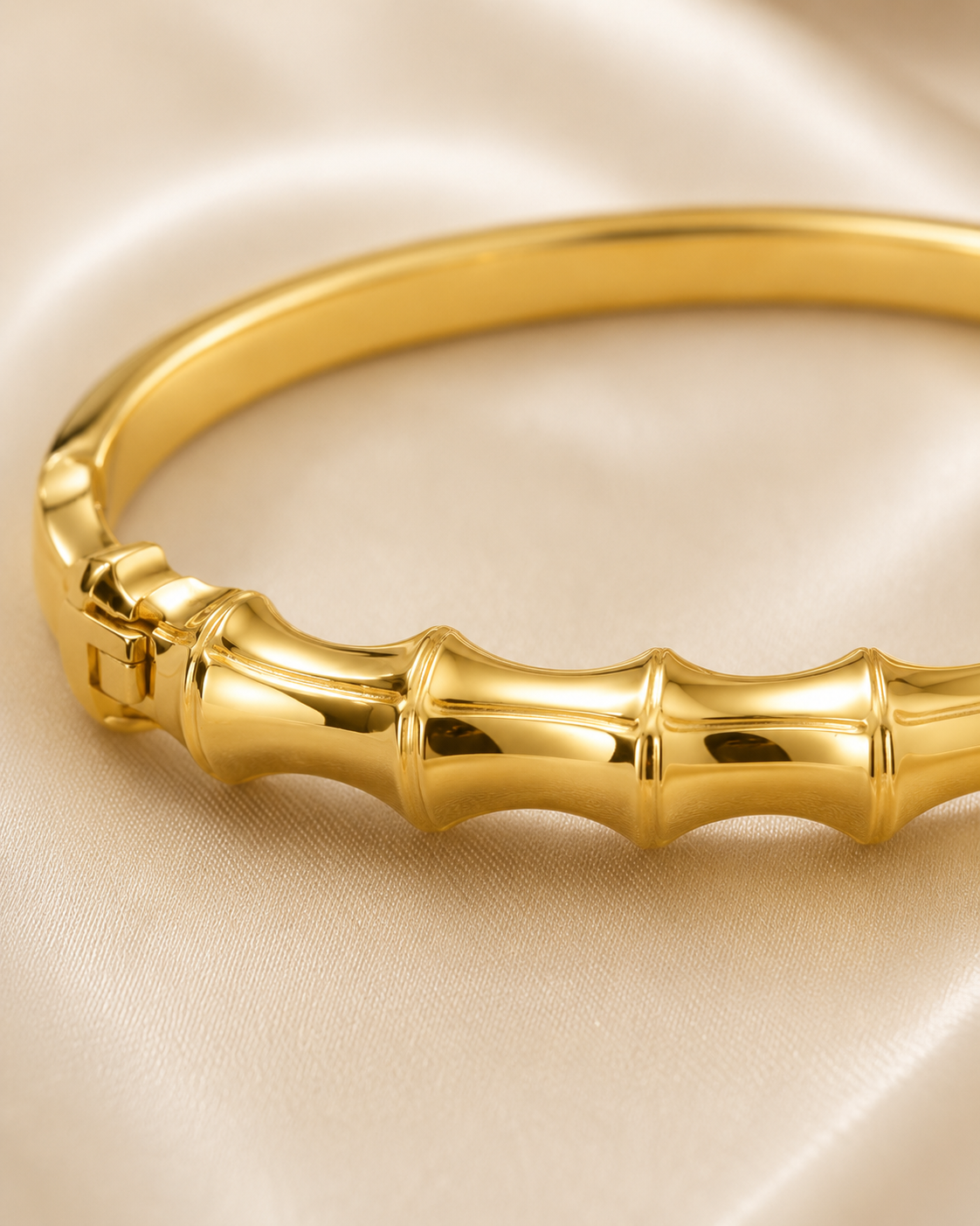 Bamboo Segment Gold-Plated Kada