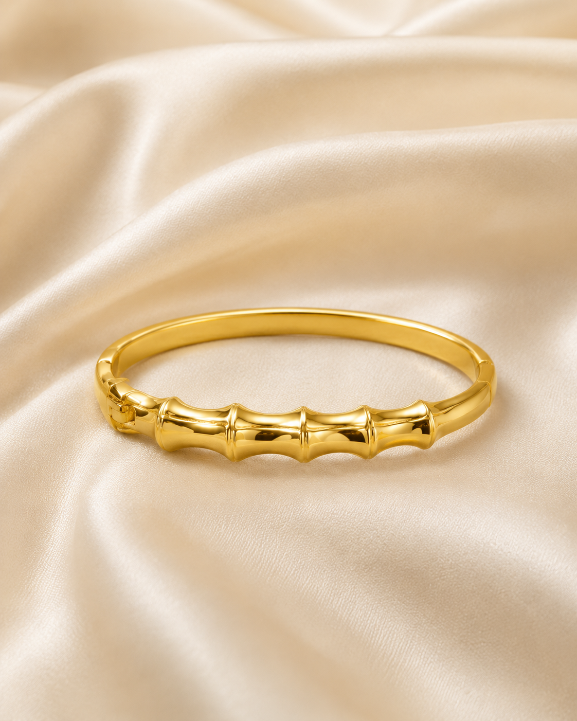 Bamboo Segment Gold-Plated Kada