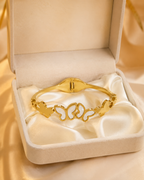 White Butterfly Trio Gold-Plated Kada