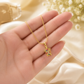 Gold-Plated Multicolour Crystal Turtle Pendant Necklace