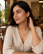 Gold-Plated Butterfly and Rectangular Crystal Charm Chain Necklace