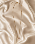 Gold-Plated Pink Crystal Heart Necklace