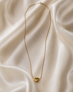 Gold-Plated Minimal Puffy Heart Necklace