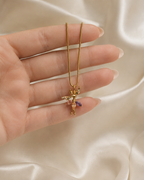 Gold-Plated Multicolour Crystal Fairy Pendant Necklace