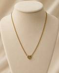 Gold-Plated Clear Crystal Heart Necklace