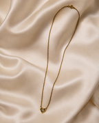 Gold-Plated Clear Crystal Heart Necklace