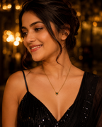 Gold-Plated Green Crystal Heart Necklace
