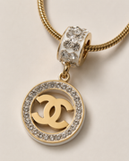 Interlocking C Round Pendant Gold-Plated Necklace