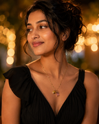 Golden Heart & Pink Charm Necklace