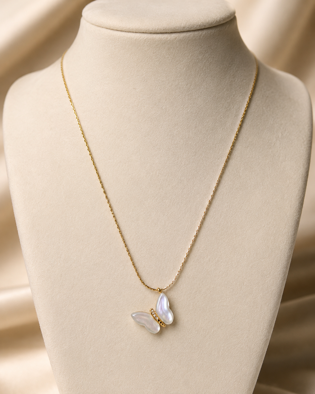 Pearl Butterfly Pendant Necklace