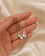 Pearl Butterfly Pendant Necklace