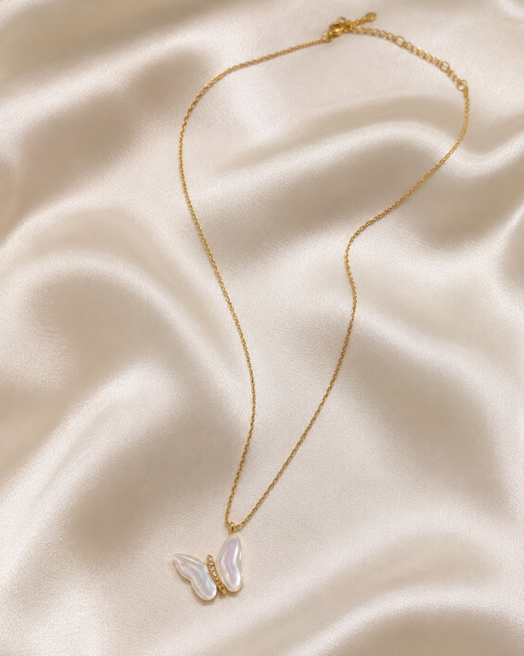 Pearl Butterfly Pendant Necklace