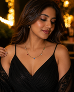 Gold Twisted Chain Multicolor Heart Crystal Necklace