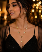 Gold Layered Heart Drop Necklace