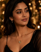 Gold Swan Pearl Pendant Necklace